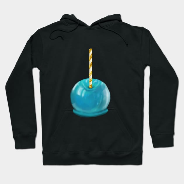 Blue Candy Apple Hoodie by PeggyNovak